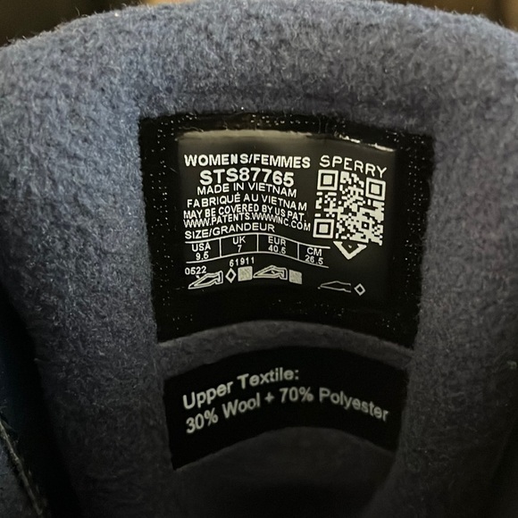 Brand New Sperry Saltwater Wool Plaid Duck Boot Waterproof Blue Winter Rain - Picture 7 of 15